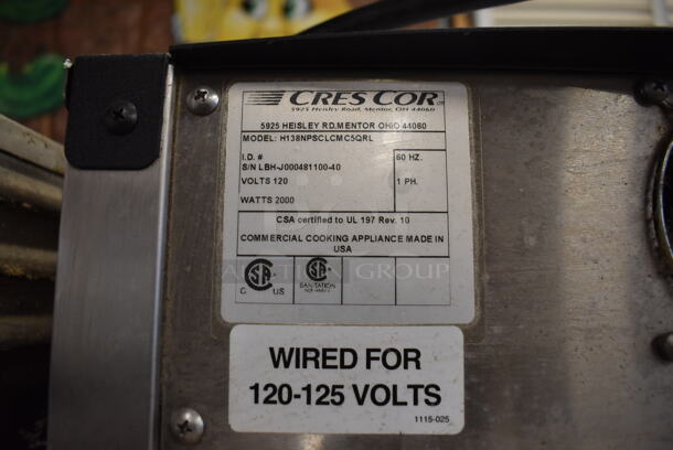 Cres Cor H138NPSCLCMC5QRL Stainless Steel Commercial Heated Holding Cabinet on Commercial Casters. 120/208-240 Volts, 1 Phase. 25x33x74 - Image 6 of 7