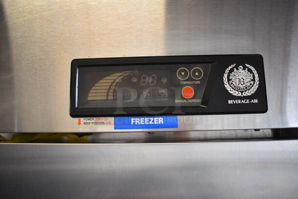 Beverage Air KF48-1AS Stainless Steel Commercial 2 Door Reach In Freezer w/ Poly Coated Racks on Commercial Casters. 54.5x34x83. Tested and Working! - Image 4 of 7