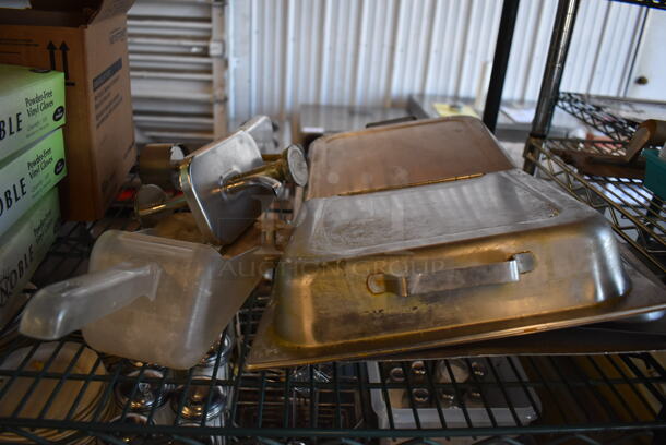 ALL ONE MONEY! Tier Lot of Various Items Including Gloves, Sandwich Frills, Urinal Cakes and Metal Lids - Image 2 of 6