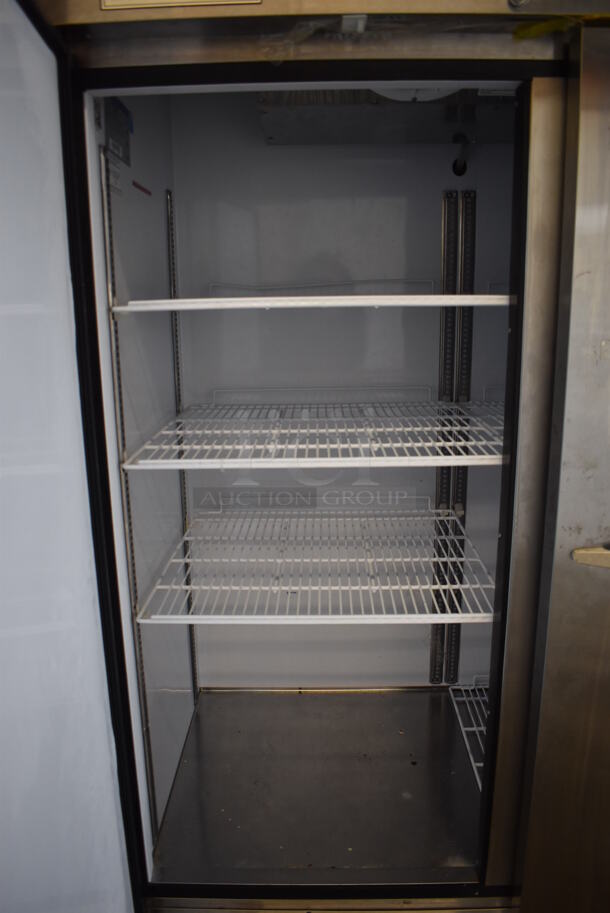 Beverage Air KF48-1AS Stainless Steel Commercial 2 Door Reach In Freezer w/ Poly Coated Racks on Commercial Casters. 54.5x34x83. Tested and Working! - Image 6 of 7