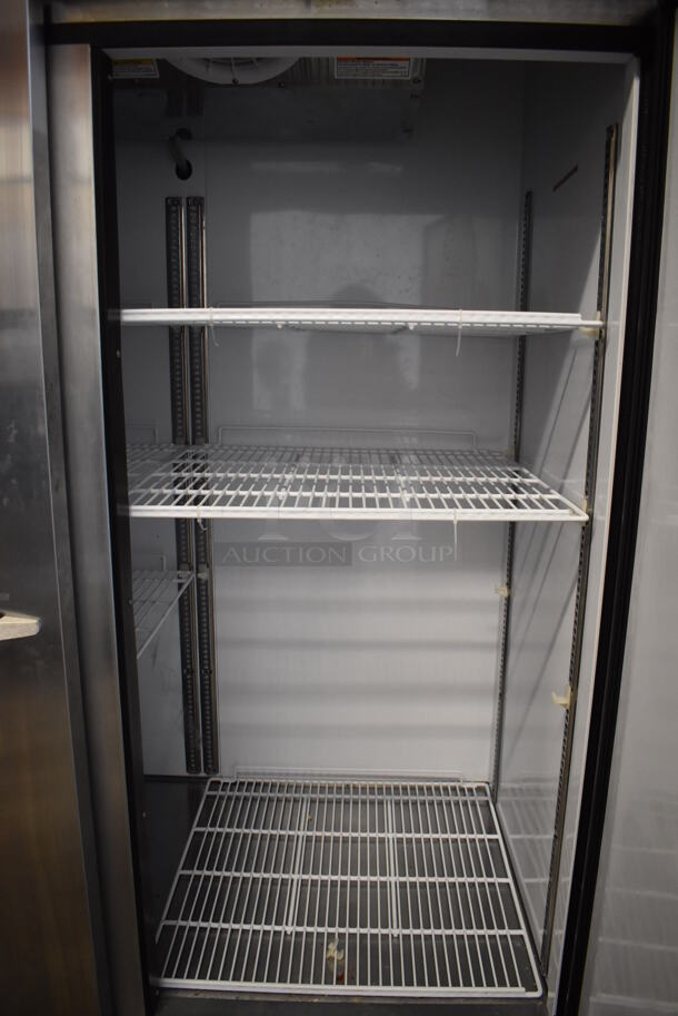 Beverage Air KF48-1AS Stainless Steel Commercial 2 Door Reach In Freezer w/ Poly Coated Racks on Commercial Casters. 54.5x34x83. Tested and Working! - Image 7 of 7
