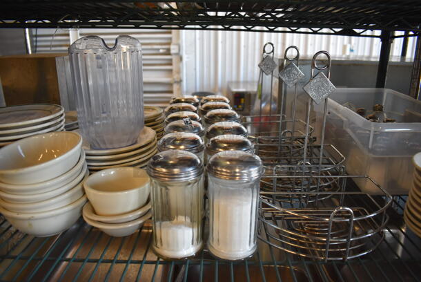 ALL ONE MONEY! Tier Lot of Various Items Including Poly Beverage Tumblers, Ceramic Bowls, Sugar Dispensers and Salt Shakers - Image 3 of 6