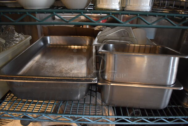 ALL ONE MONEY! Tier Lot of Various Items Including Stainless Steel Drop In Bins, Poly Lids and Poly Bin - Image 3 of 4