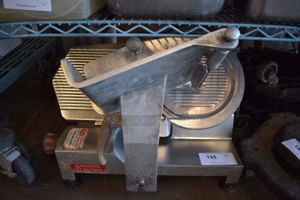 Fleetwood BF300 Stainless Steel Commercial Countertop Meat Slicer w/ Blade Sharpener. 115 Volts, 1 Phase. 27x24x20. Tested and Working!