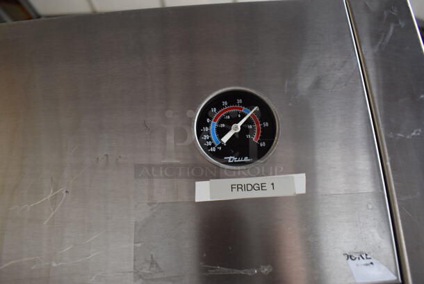 2012 True TG1R-1S ENERGY STAR Stainless Steel Commercial Single Door Reach In Cooler w/ Poly Coated Racks on Commercial Casters. 115 Volts, 1 Phase. 29x35x83. Tested and Working! - Image 4 of 6