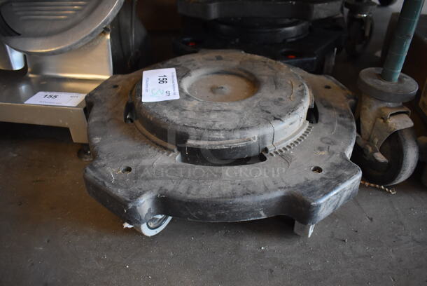 ALL ONE MONEY! Lot of 3 Poly Trash Can Dollies on Commercial Casters. 17x7x7 - Image 4 of 4