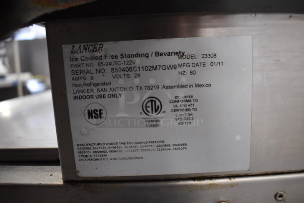 Lancer 23308 Stainless Steel Commercial 5 Head Carbonated Beverage Machine on Ice Bin. 30x25x56 - Image 7 of 7