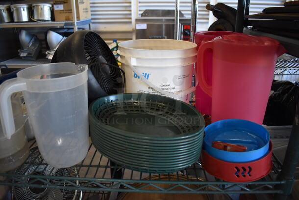 ALL ONE MONEY! Metro Lot of Various Items Including Poly Bins, Decorations, Poly Food Baskets, Choice Napkins, Poly Condiment Bottles. Does Not Include Shelving Unit - Image 6 of 10