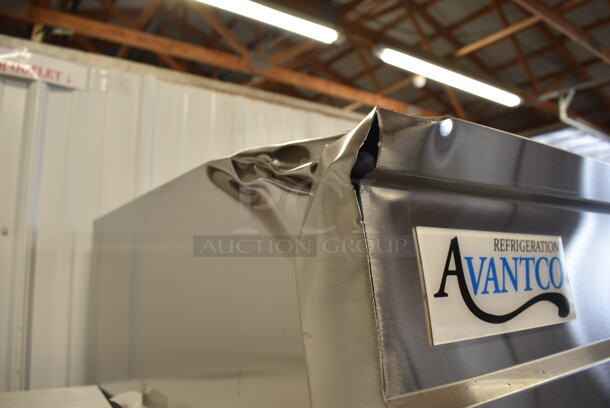 BRAND NEW SCRATCH AND DENT! Avantco 178SS2FHC Stainless Steel Commercial 2 Door Reach In Freezer w/ Poly Coated Racks on Commercial Casters. 115 Volts, 1 Phase. 54x34x82. Tested and Working! - Image 10 of 11