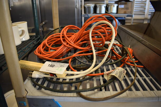 ALL ONE MONEY! Lot of 4 Wires; 3 Extension Cords and Power Strip - Image 1 of 3