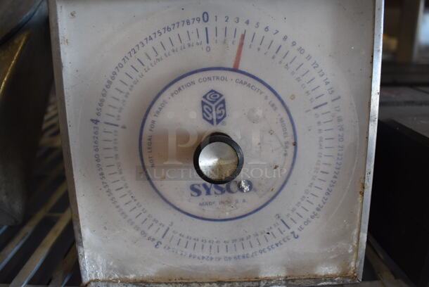 Sysco Metal Commercial Countertop Food Portioning Scale. 7x9x9 - Image 4 of 4
