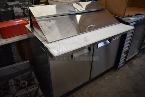 BRAND NEW SCRATCH AND DENT! Avantco 178APT-48M-HC Stainless Steel Commercial Sandwich Salad Prep Table Bain Marie Mega Top on Commercial Casters. 115 Volts, 1 Phase. 47x35x44. Tested and Working! - Image 2 of 10