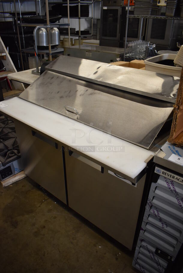 BRAND NEW SCRATCH AND DENT! Avantco 178APT-48M-HC Stainless Steel Commercial Sandwich Salad Prep Table Bain Marie Mega Top on Commercial Casters. 115 Volts, 1 Phase. 47x35x44. Tested and Working! - Image 5 of 10