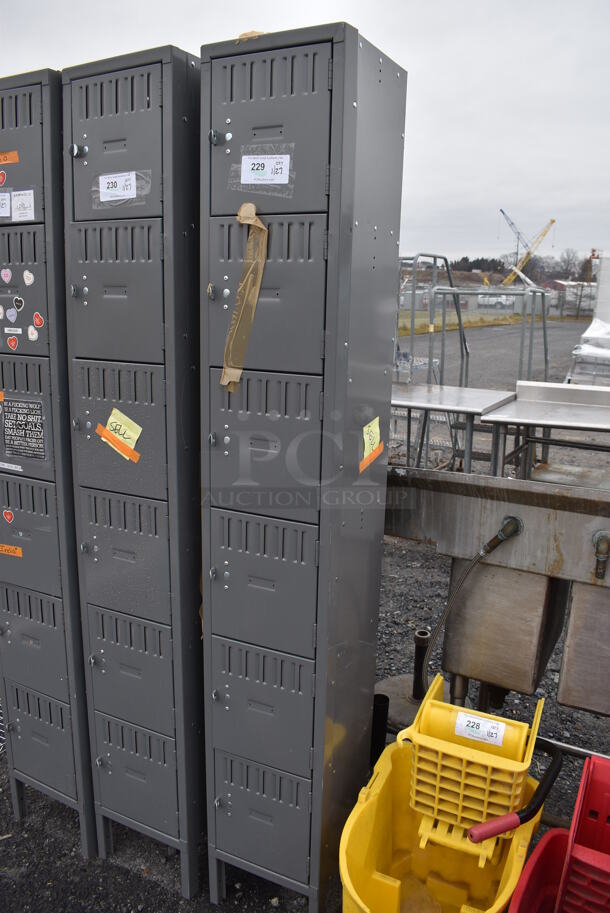 Gray Metal 6 Cubby Locker. 12x12x78 - Image 2 of 4