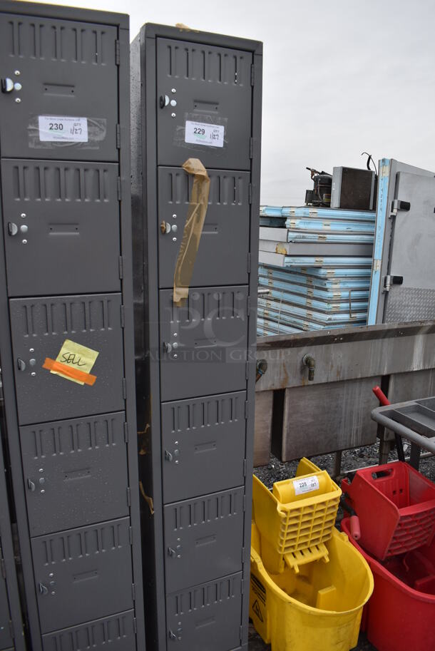 Gray Metal 6 Cubby Locker. 12x12x78 - Image 3 of 4