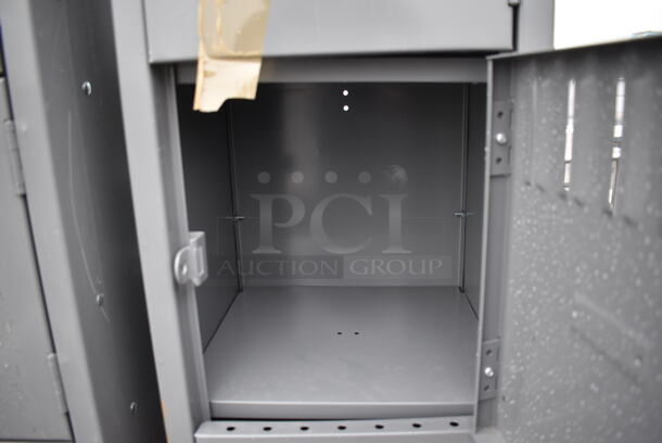Gray Metal 6 Cubby Locker. 12x12x78 - Image 4 of 4