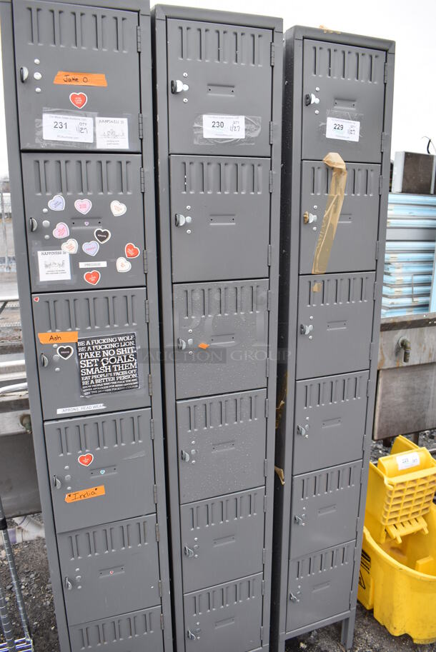 Gray Metal 6 Cubby Locker. 12x12x78 - Image 3 of 4