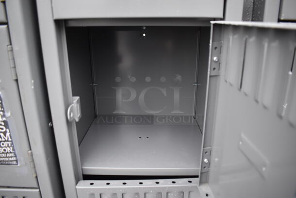 Gray Metal 6 Cubby Locker. 12x12x78 - Image 4 of 4