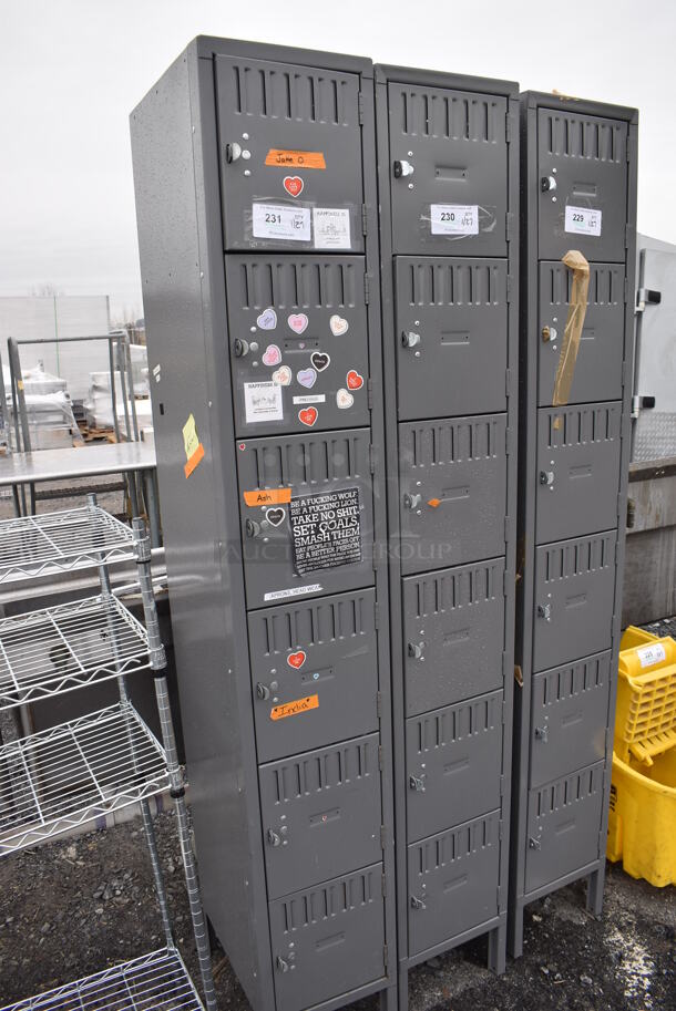 Gray Metal 6 Cubby Locker. 12x12x78 - Image 2 of 4