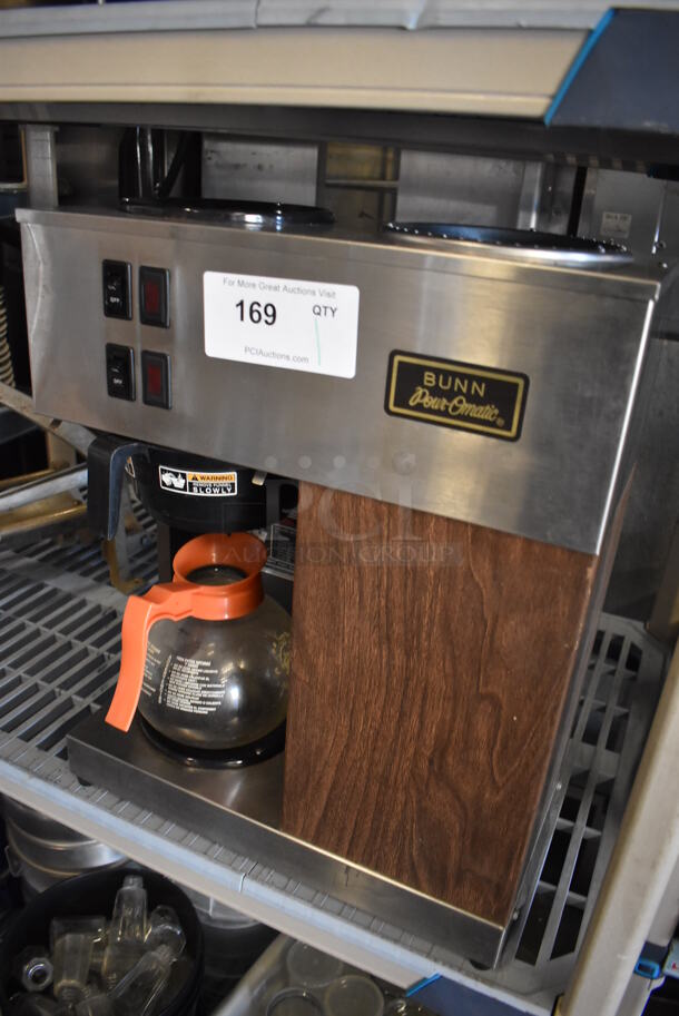 Bunn VPR Stainless Steel Commercial Countertop 2 Burner Coffee Machine w/ Poly Brew Basket and Coffee Pot. 120 Volts, 1 Phase. 16x8x20 - Image 3 of 5