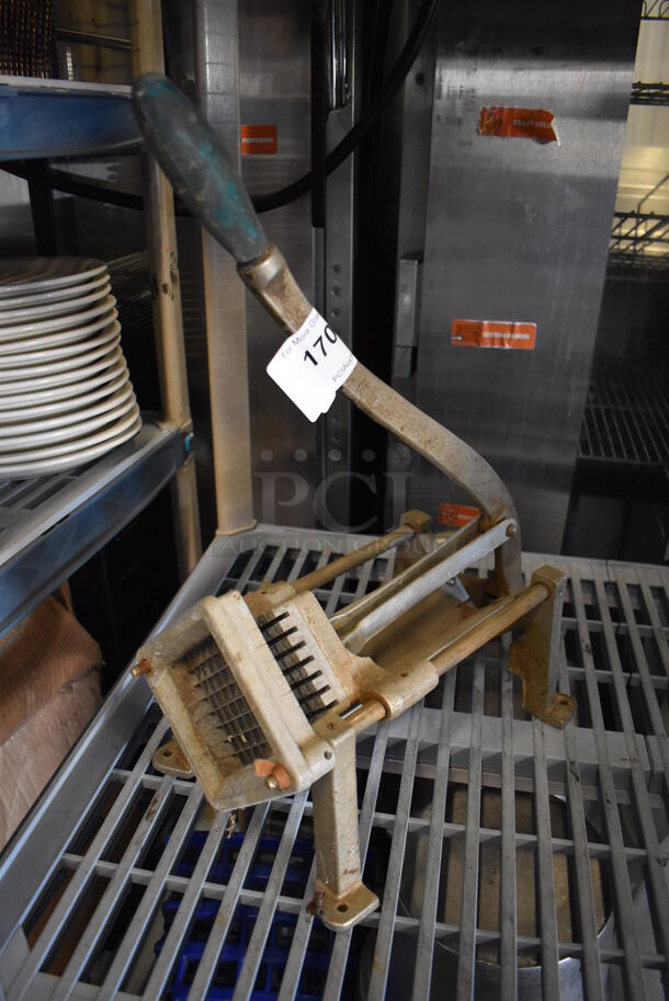 Metal Countertop French Fry Cutter. 8x18x18 - Image 1 of 4