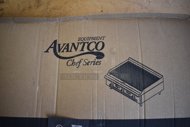 BRAND NEW SCRATCH AND DENT! 2022 Avantco 177CAG36RC Stainless Steel Commercial Countertop Natural Gas Powered Charbroiler Grill. 30,000 BTU. 36x29x16. Tested and Working! - Image 8 of 10