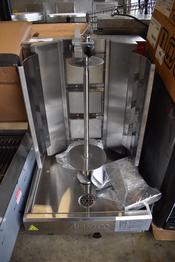 BRAND NEW SCRATCH AND DENT! Avantco 177VB203 Stainless Steel Commercial Countertop Propane Gas Powered Vertical Broiler. 24,000 BTU. 21x24x34. Tested and Working!