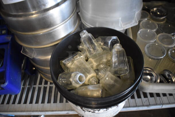 ALL ONE MONEY! Tier Lot of Various Items Including Stainless Steel Cylindrical Bins, Poly Bins and Sugar Dispensers - Image 3 of 5