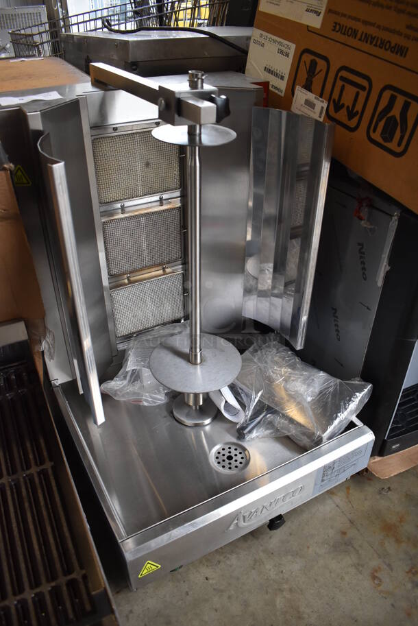 BRAND NEW SCRATCH AND DENT! Avantco 177VB203 Stainless Steel Commercial Countertop Propane Gas Powered Vertical Broiler. 24,000 BTU. 21x24x34. Tested and Working! - Image 2 of 9
