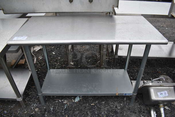 Stainless Steel Commercial Table w/ Under Shelf. 48x24x34 - Image 1 of 4