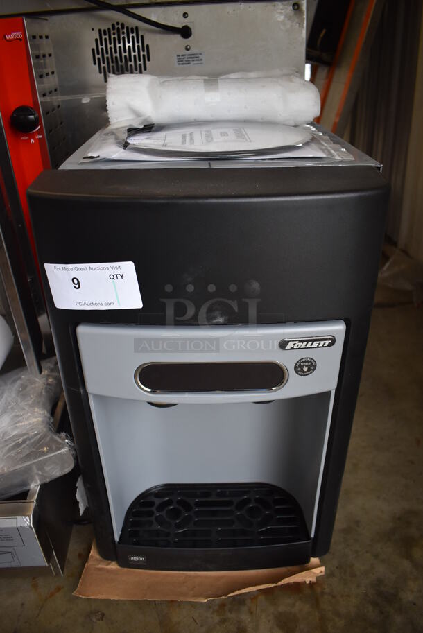 BRAND NEW SCRATCH AND DENT! 2022 Follett 15CI100A Metal Commercial Countertop Nugget Ice Maker / Dispenser and Water Dispenser. 115 Volts, 1 Phase. 14x24x24. Tested and Working!