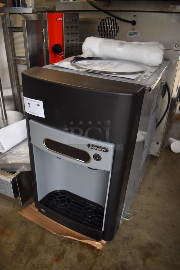 BRAND NEW SCRATCH AND DENT! 2022 Follett 15CI100A Metal Commercial Countertop Nugget Ice Maker / Dispenser and Water Dispenser. 115 Volts, 1 Phase. 14x24x24. Tested and Working! - Image 2 of 9