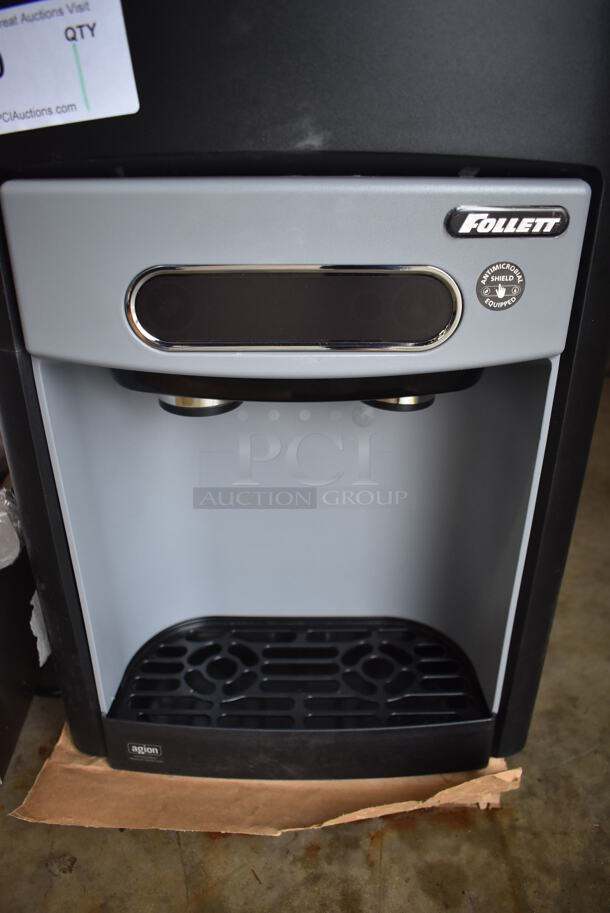 BRAND NEW SCRATCH AND DENT! 2022 Follett 15CI100A Metal Commercial Countertop Nugget Ice Maker / Dispenser and Water Dispenser. 115 Volts, 1 Phase. 14x24x24. Tested and Working! - Image 4 of 9