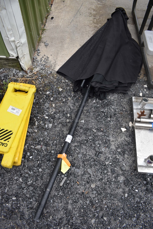 Black Patio Umbrella. 89" - Image 1 of 3