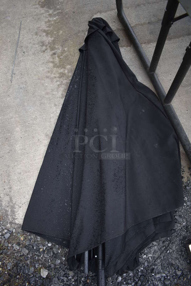 Black Patio Umbrella. 89" - Image 2 of 3