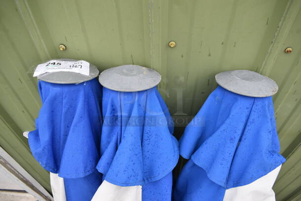 3 Blue and White Patio Umbrellas. 54". 3 Times Your Bid!  - Image 4 of 4