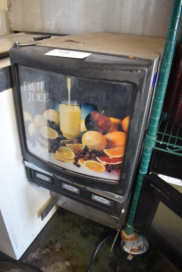 Stainless Steel Commercial Countertop 3 Flavor Juice Dispenser. 15x27.5x35. Cannot Test - Unit Trips Breaker - Image 2 of 5