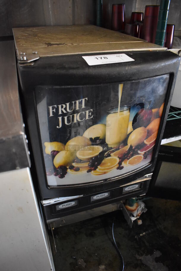 Stainless Steel Commercial Countertop 3 Flavor Juice Dispenser. 15x27.5x35. Cannot Test - Unit Trips Breaker - Image 3 of 5