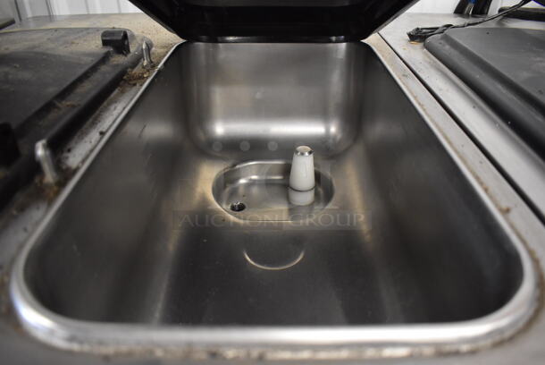 Taylor C713-33 Stainless Steel Commercial Water Cooled Floor Style 2 Flavor w/ Twist Soft Serve Ice Cream Machine on Commercial Casters. 208-230 Volts, 3 Phase. 26x37x60 - Image 7 of 10