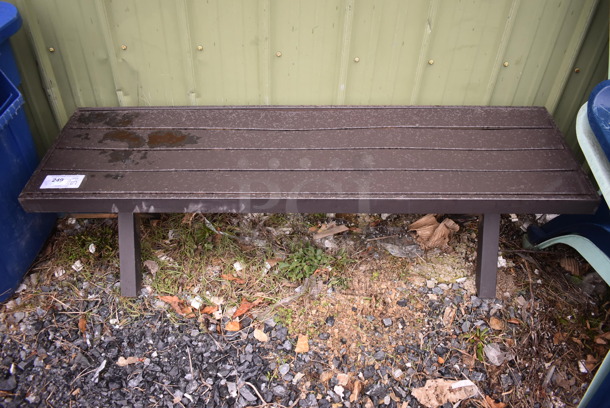 Brown Metal Bench. 56x16x17 - Image 2 of 3