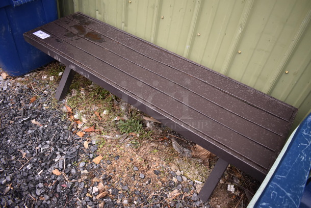 Brown Metal Bench. 56x16x17 - Image 3 of 3