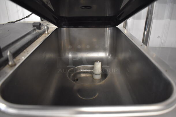Taylor C713-33 Stainless Steel Commercial Water Cooled Floor Style 2 Flavor w/ Twist Soft Serve Ice Cream Machine on Commercial Casters. 208-230 Volts, 3 Phase. 26x37x60 - Image 9 of 11