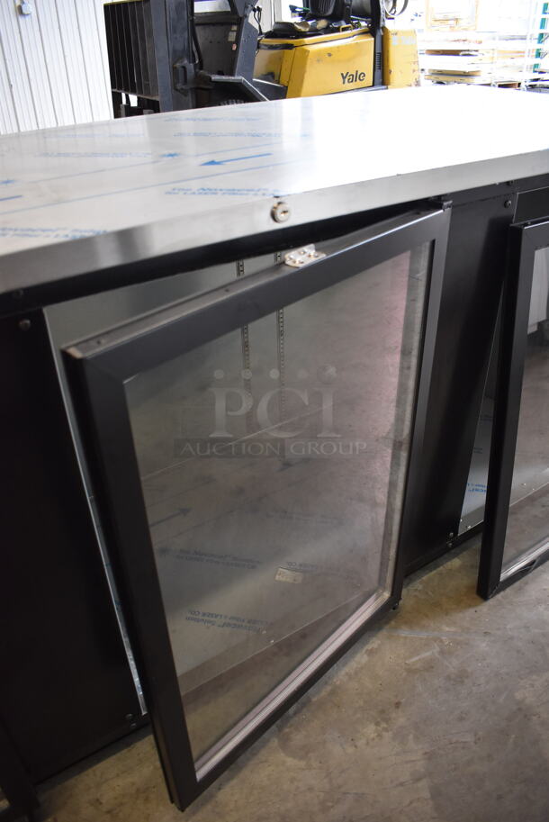 BRAND NEW SCRATCH AND DENT! Beverage Air BB94HC-1-G-B Stainless Steel Commercial 3 Door Back Bar Cooler Merchandiser. One Door Is Not Attached Due To Broken Hinges. 115 Volts, 1 Phase. 95.5x28.5x37.5. Tested and Working! - Image 12 of 12