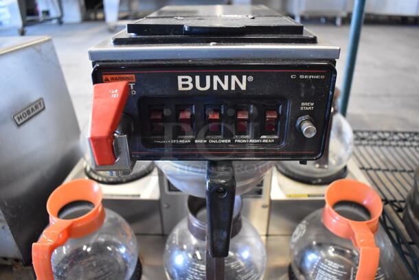 Bunn C Series Stainless Steel Commercial Countertop 5 Burner Coffee Machine w/ Hot Water Dispenser, Metal Brew Basket and 5 Coffee Pots. 208 Volts, 1 Phase. 24x18x21 - Image 4 of 7