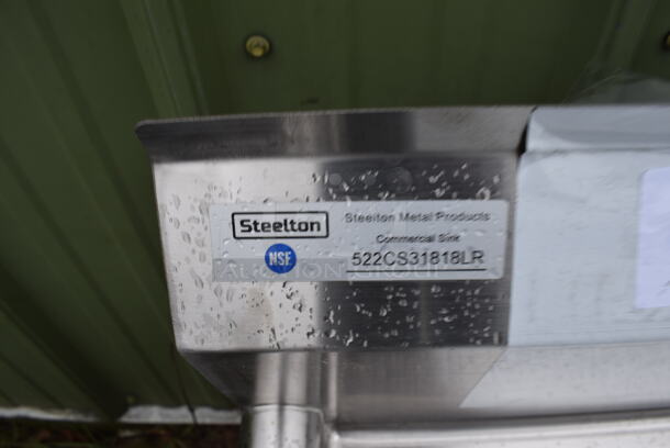BRAND NEW SCRATCH AND DENT! Steelton 522CS31818LR 18-Gauge Stainless Steel 3 Compartment Commercial Sink. 90x24x26 - Image 2 of 6