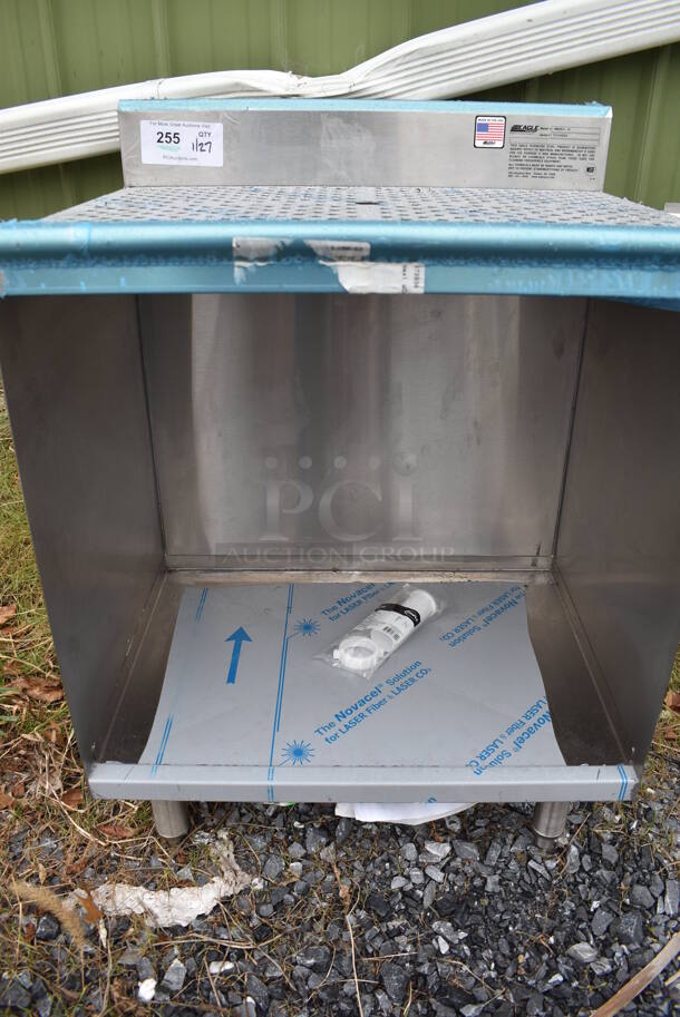 BRAND NEW SCRATCH AND DENT! Eagle WBGR24-18 Stainless Steel Commercial Drain Board w/ Under Shelf. 24x20x33 - Image 4 of 6