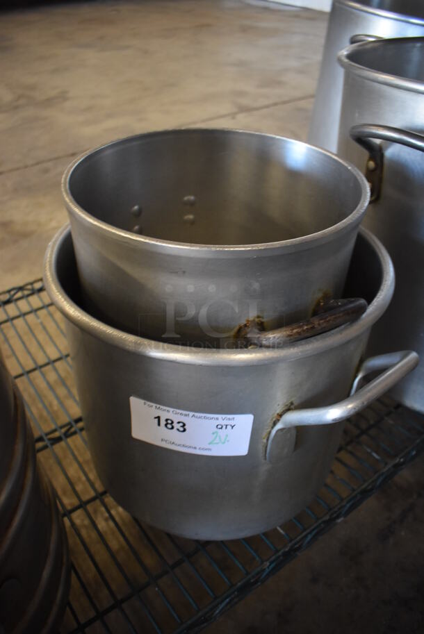 2 Metal Stock Pots. 14x10.5x11, 15x13x10. 2 Times Your Bid! - Image 3 of 3