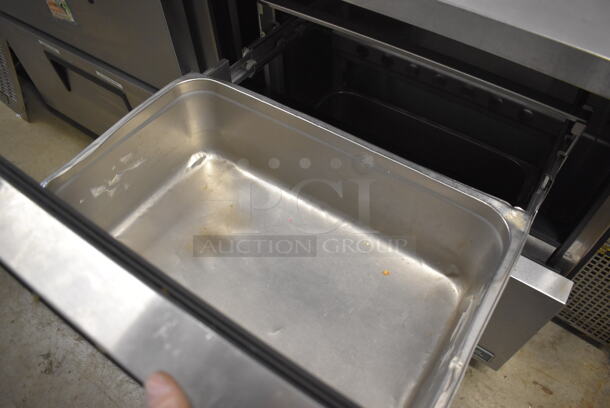 2017 True TUC-60D-4-HC Stainless Steel Commercial 4 Drawer Undercounter Cooler on Commercial Casters. 115 Volts, 1 Phase. 60.5x30x34. Tested and Working! - Image 3 of 7