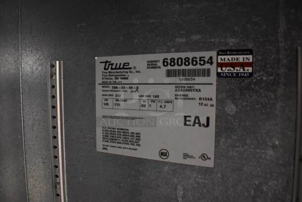 2010 True TBB-24-48-S Stainless Steel Commercial 2 Door Undercounter Cooler. 115 Volts, 1 Phase. 49x24.5x36. Tested and Working! - Image 6 of 6