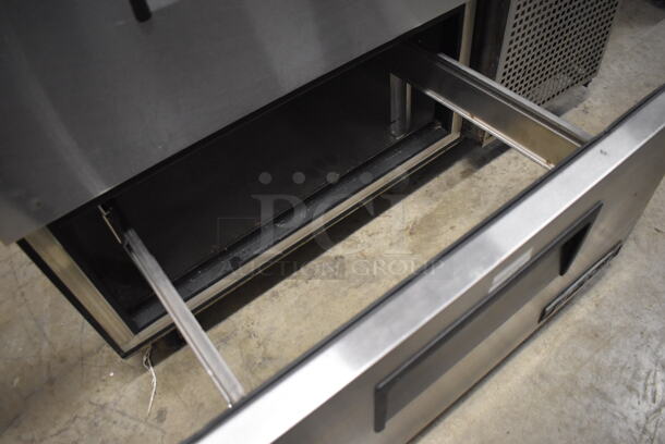 2017 True TUC-44D-2 Stainless Steel Commercial 2 Drawer Undercounter Cooler on Commercial Casters. 115 Volts, 1 Phase. 44.5x32.5x33. Tested and Powers On But Does Not Get Cold - Image 3 of 7